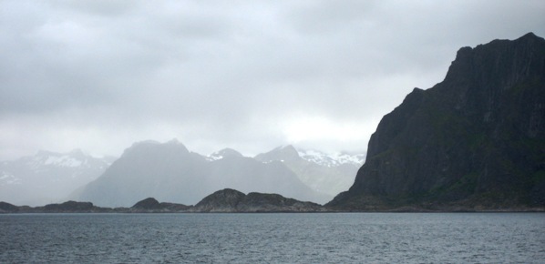 view of mainland from ferry